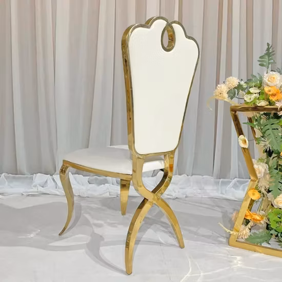 Sawa Gold Stainless Steel Wedding Chair for Banquet Event Hotel