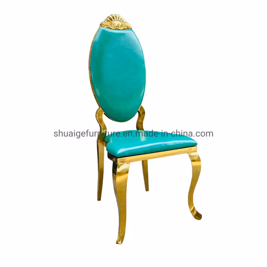 Кожаный свадебный стул с высокой спинкой и цветком на спине