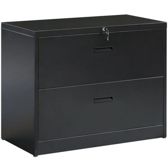 36-дюймовый боковой шкаф для хранения документов с замком, 2 ящика, стальной боковой шкаф для хранения документов, запираемый для офиса