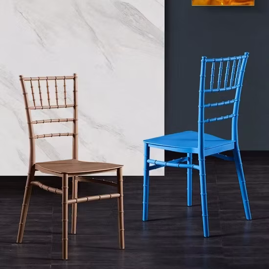 Легко настраиваемые стулья Tiffany Chiavari из полипропиленового пластика для свадебных мероприятий