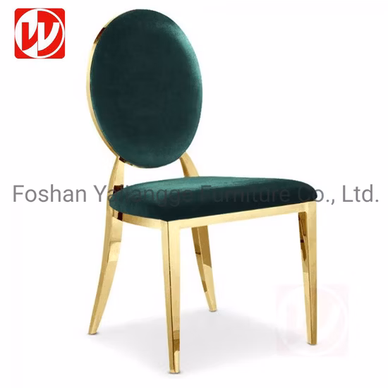 Отель-ресторан Золотой банкетный стул из нержавеющей стали с мягкой бархатной подушкой, обеденный стул для свадебных мероприятий